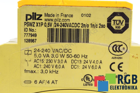 PSWZX1P PILZ 777949 RELEVO DE SEGURIDAD