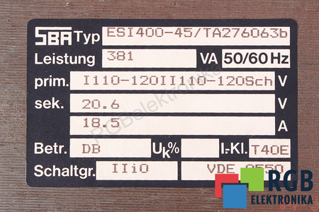 ESI400-45/TA276063B SBA TRANSFORMADOR