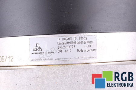 TP110S-MF1-10-0K1-2S WITTENSTEIN MOTION CONTROL I=10 ENGRANAJE