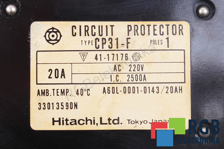 A60L-0001-0143/20AH HITACHI CP31-F SECCIONADOR