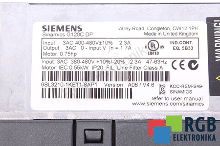 6SL3210-1KE11-8AP1 SIEMENS DP SINAMICS G120C