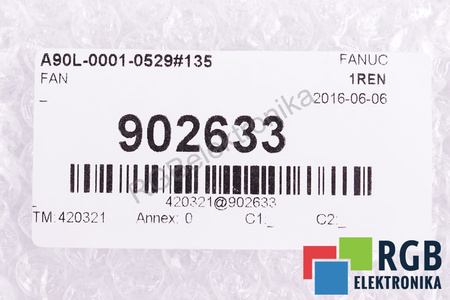 A90L-0001-0529#135 FANUC 2406VL-05W-B59 60X60X15MM, 24V VENTILADOR