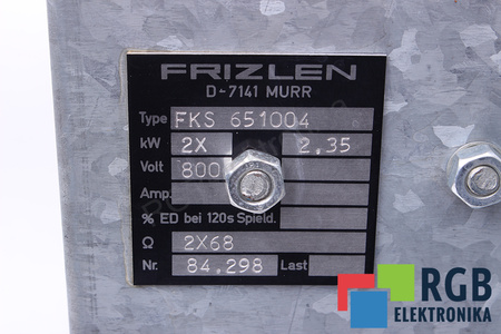 FKS651004 FRIZLEN 2X68 OHM 2X2.35KW 800V RESISTENCIA DE FRENADO