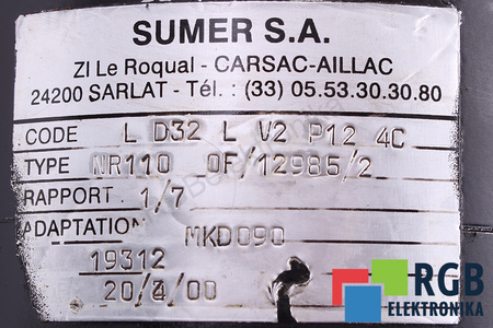 NR1100F129852 SUMER ENGRANAJE