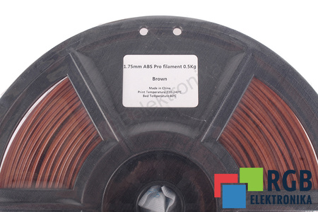 1,75MM ABS PRO FILAMENT 0.5KG BROWN FLASHFORGE TAMAÑO EXTERIOR DEL CARRETE 180MM, TAMAÑO INTERIOR DEL CARRETE 50MM, ANCHURA DEL CARRETE 45MM