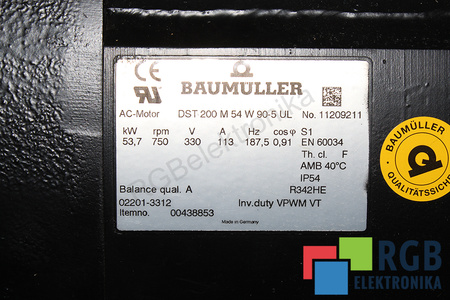 DST200M54W90-5UL BAUMÜLLER 53.7KW