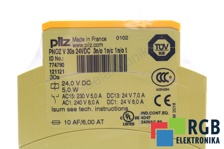 PNOZ V 30S 24VDC 3N/O 1N/C 1N/O T PILZ 774790 RELEVO DE SEGURIDAD