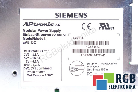 A5E30947477-H3 SIEMENS APTRONIC AG SIMATIC PC FUENTE DE ALIMENTACIÓN PARA PC