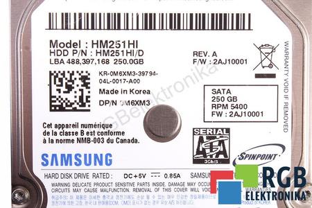 HM251HI SAMSUNG 250GB SATA