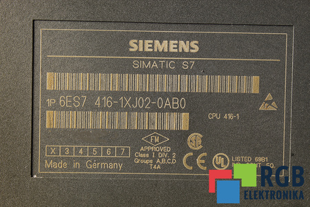 6ES7416-1XJ02-0AB0 SIEMENS SIMATIC S7-400 CPU 416-1