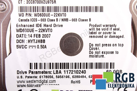 WD600UE-22KVT0 WESTERN DIGITAL WD600UE