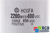 CONDENSADOR HCGFA HITACHI 2200MFD, 400VDC, 450VDC