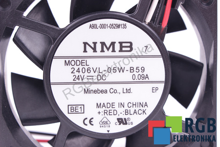 A90L-0001-0529#135 FANUC 2406VL-05W-B59 60X60X15MM, 24V VENTILADOR