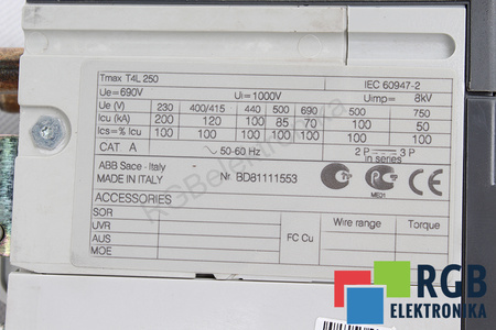 T4L250 ABB 1SDA054070R1 SECCIONADOR
