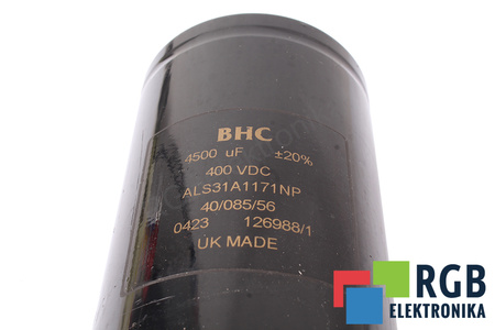 CONDENSADOR ALS31A1171NP BHC COMPONENTS LTD BHC 4500UF, 400V