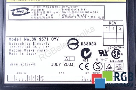 SW-9571-CYY MATSUSHITA PARA LOGIQ7 GE YOKOGAWA DVD ROM
