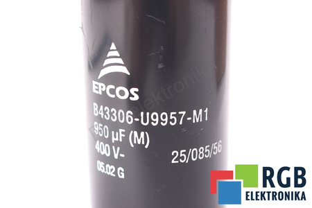 CONDENSADOR B43306-U9957-M1 EPCOS 25/085/56 950UF, 400VDC