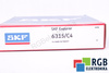 6315/C4 SKF 9000OBR/MIN, 5600OBR/MIN, 75X160X37 119KN, 76.5KN RODAMIENTO