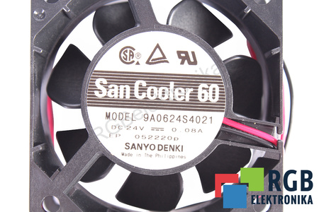9A0624S4021 SANYO DENKI 60X60X25MM, 24V VENTILADOR
