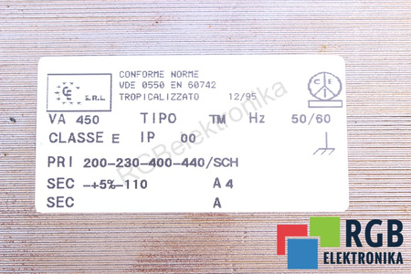 TM CE S.R.L. 200/230/400/440V, 110V