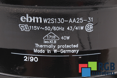 W2S130-AA25-31 EBM PAPST VENTILADOR