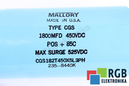 CONDENSADOR 235-8440K MALLORY TYPE CGS MAX525VDC 18000MFD