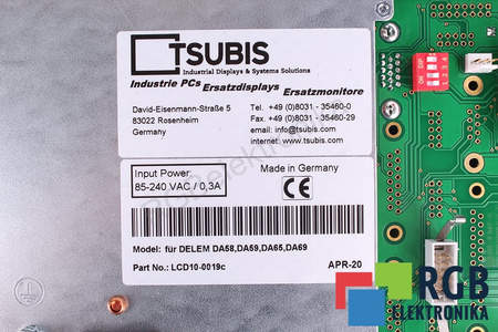 10-0019 SUSTITUTO PARA DELEM DA65 DA58 DA69 DA59 MONITOR LCD