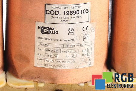 B.RX.L65.01 NOVAGILLO 390-427.5-490/230V, 220/35/19/110V TRANSFORMADOR