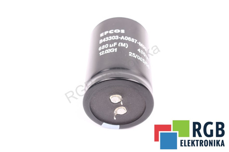 CONDENSADOR B43303-A0687-M90 EPCOS 680UF, 400VDC
