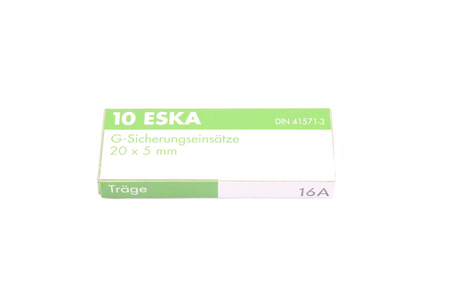 FUSIBLE DE ACCIÓN RETARDADA 522.030 ESKA ZKT-16A/250V 250V, 16A, 5X20MM, 10PCS