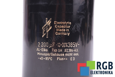 CONDENSADOR GHJEC384-4LL F&T 2200UF, 385V