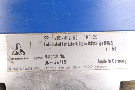 SP180S-MF2-50-1K1-2S WITTENSTEIN ALPHA GMBH I=50 50I ENGRANAJE