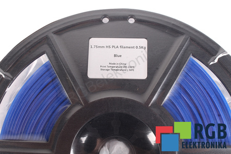 1,75MM HS PLA FILAMENT 0.5KG BLUE FLASHFORGE TAMAÑO EXTERIOR DEL CARRETE 180MM, TAMAÑO INTERIOR DEL CARRETE 50MM, ANCHURA DEL CARRETE 45MM