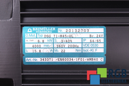 DSG71-M45-UL BAUMÜLLER BR.24V 343371