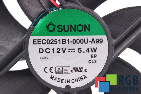 EEC0251B1-000U-A99 SUNON 120X120X25MM, 12V VENTILADOR