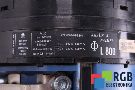 L800 KRAUS&NAIMER A11 INTERRUPTOR GIRATORIO