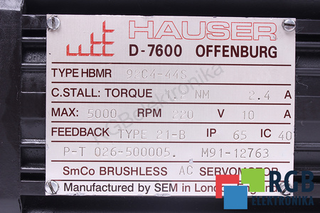 HBMR92C4-44S HAUSER