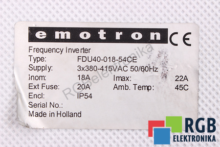 FDU40-018-54CE EMOTRON PLACA BASE
