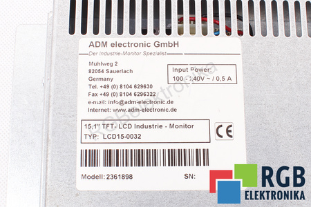 LCD15-0032 ADM ELECTRONIC MONITOR LCD