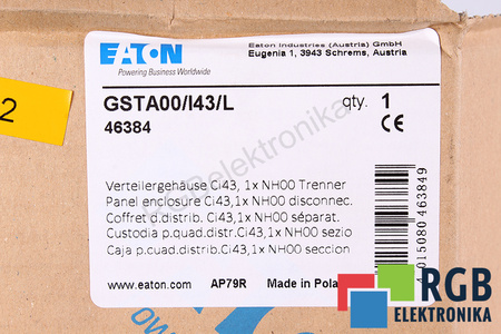 GSTA00/I43/L EATON IDT IP65 CARCASA DE FUSIBLES