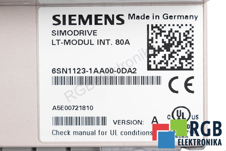 6SN1123-1AA00-0DA2 SIEMENS SIMODRIVE 611 LT-MODUL INT.80A