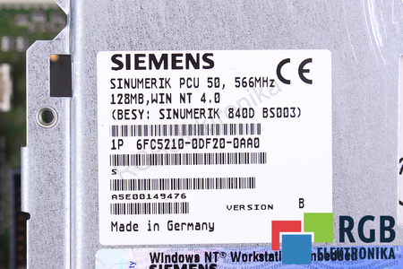 6FC5210-0DF20-0AA0 SIEMENS VERSION B SINUMERIK PCU 50