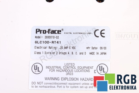 GLC100-RT41 PRO FACE 2880010-02 PARA PIEZAS