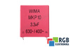 CONDENSADOR MKP1J043307H00JSSD WIMA MKP10, 3.3UF, 630/400V
