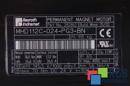 MHD112C-024-PG3-BN REXROTH INDRAMAT REPARTO DELANTERO