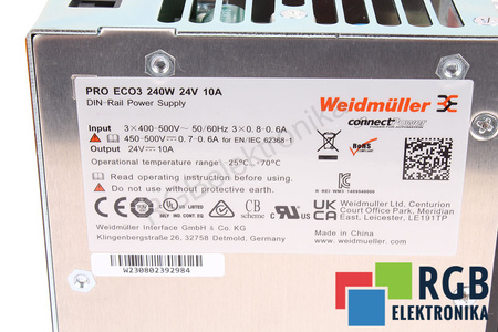 1469540000 WEIDMULLER PRO ECO3 FUENTE DE ALIMENTACIÓN