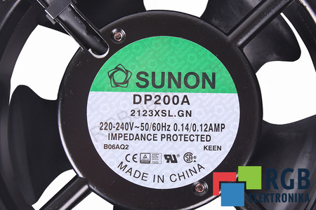 DP200A2123XSL.GN SUNON 120X120X38, 230V VENTILADOR