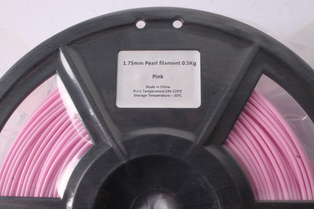 1,75MM PEARL FILAMENT 0.5KG PINK FLASHFORGE TAMAÑO EXTERIOR DEL CARRETE 180MM, TAMAÑO INTERIOR DEL CARRETE 50MM, ANCHURA DEL CARRETE 45MM