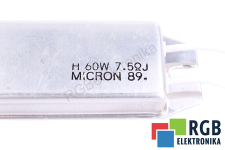RESISTENCIA 60W 7.5OHMJ MICRON 0.06KW, 7.5OHM