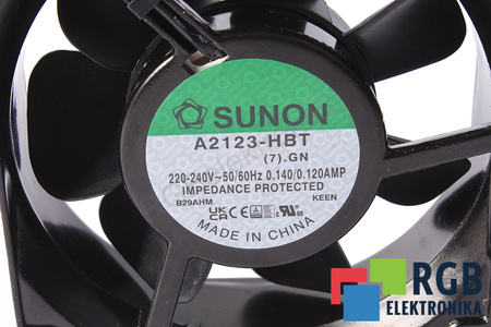 A2123-HBT(7).GN SUNON 120X120X38MM, 230V VENTILADOR